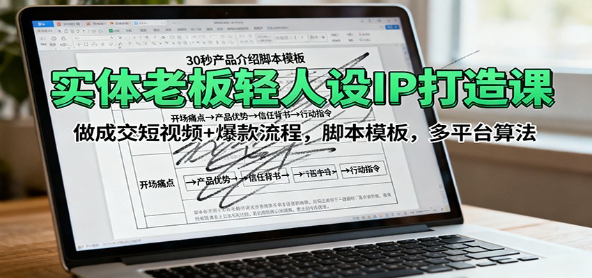 图片[1]客创社区-专注互联网轻资产资源整合与分享实体老板轻人设IP打造课：做成交短视频+爆款流程，脚本模板，多平台算法客创社区-专注互联网轻资产资源整合与分享客创社区-专注互联网轻资产资源整合与分享
